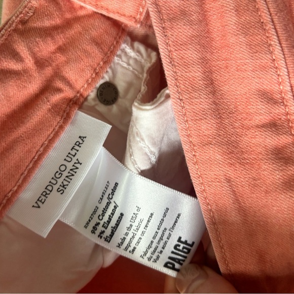 Paige Pink Verdugo Ultra Skinny Jeans Women’s size 27 - Picture 6 of 9